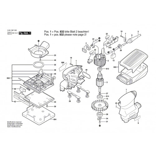 Запчасти для шлифмашины Bosch GSS 140A